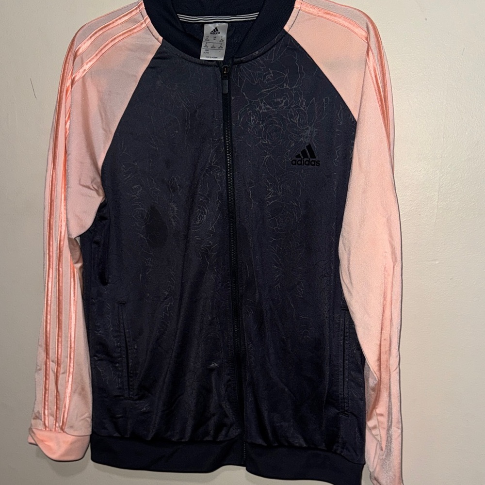 Adidas|  black, blue & green Track Suite Top-only           | floral XL ~ offer!